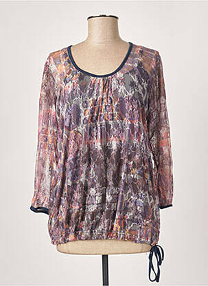 Bluză guler rotund mâneci 3/4 violet VIE NOCTURNE femme