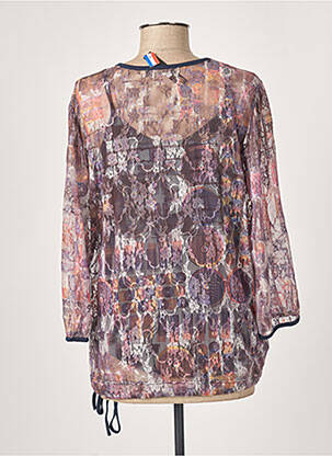 Bluză guler rotund mâneci 3/4 violet VIE NOCTURNE femeie