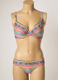 Costum de baie din două piese elasticitate top sutien modelat roz OLYMPIA femeie