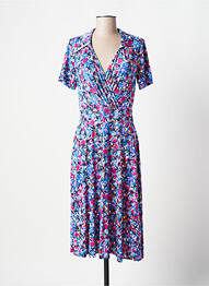 Rochie midi imprimeu floral mâneci scurte albastru EGERIE femme
