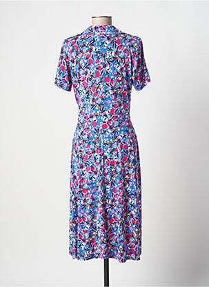 Rochie midi imprimeu floral mâneci scurte albastru EGERIE femeie