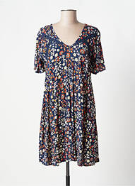 Rochie scurtă croială evazată mâneci scurte albastru ATELIER JAD femme