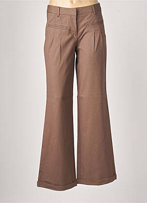 Pantalon larg maro SISLEY femeie