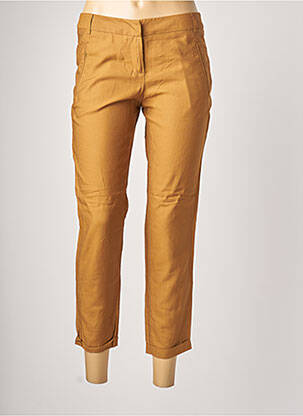 Pantalon 7/8 închidere cu fermoar sub clapetă cu cârlig talie joasă galben SISLEY femeie