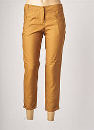 Pantalon 7/8 închidere cu fermoar sub clapetă cu cârlig talie joasă galben SISLEY femme
