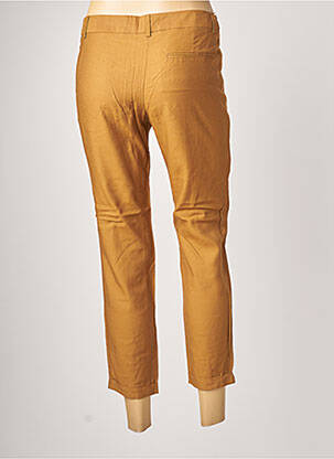 Pantalon 7/8 închidere cu fermoar sub clapetă cu cârlig talie joasă galben SISLEY femeie