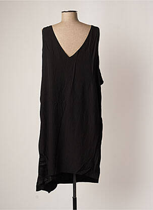 Rochie midi croială fluidă fără mâneci negru SISLEY femeie