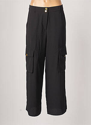 Pantalon cargo talie înaltă talie înaltă negru BENETTON femeie