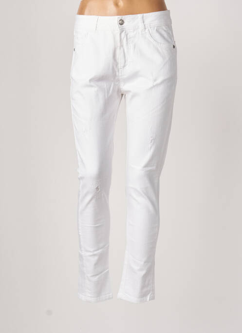 Pantalon slim alb SISLEY femeie