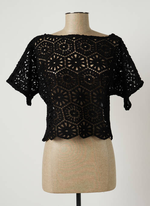 Top negru SISLEY femeie