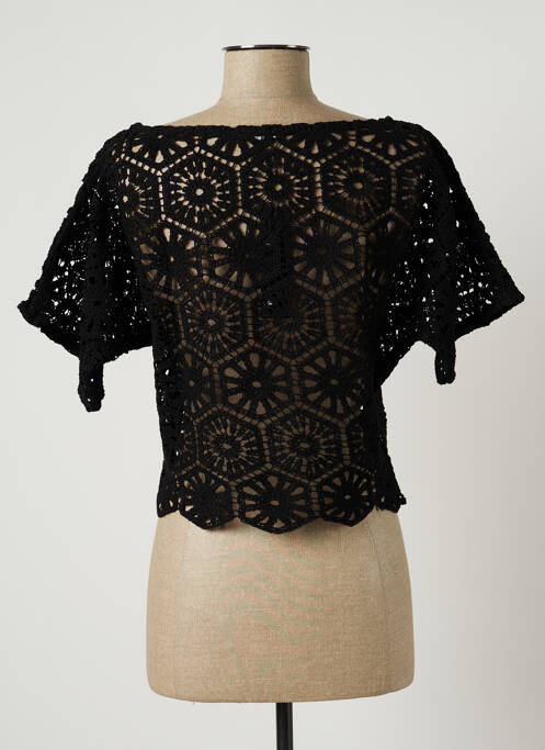 Top negru SISLEY femeie