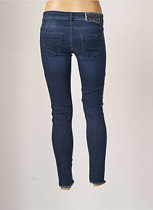 Blugi skinny efect uzat decolorat talie joasă albastru LTB femeie