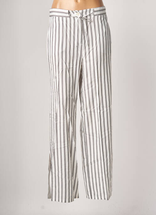 Pantalon larg alb BENETTON femeie