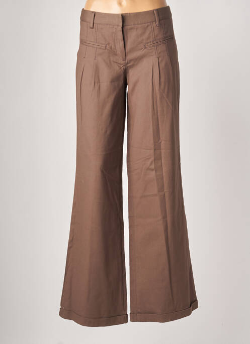 Pantalon larg maro SISLEY femeie