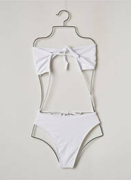 Costum de baie dintr-o singură piesă elasticitate alb BUMBUM femme