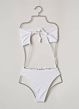 Costum de baie dintr-o singură piesă alb BUMBUM femeie