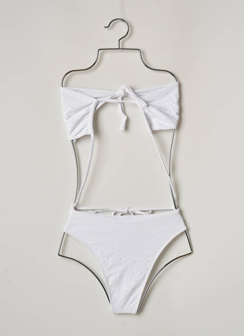 Costum de baie dintr-o singură piesă alb BUMBUM femeie