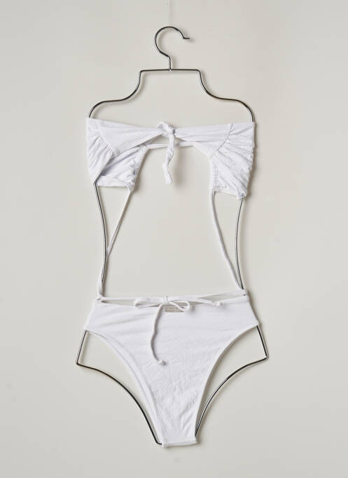 Costum de baie dintr-o singură piesă alb BUMBUM femeie