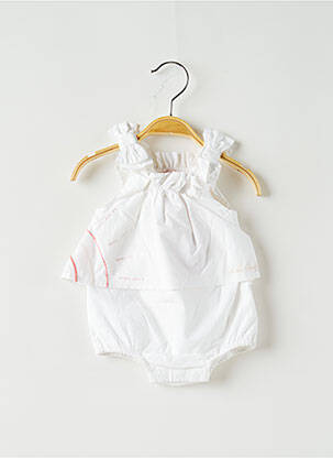 Salopetă pentru bebeluși alb LILI GAUFRETTE fată