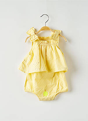 Salopetă pentru bebeluși galben LILI GAUFRETTE fată