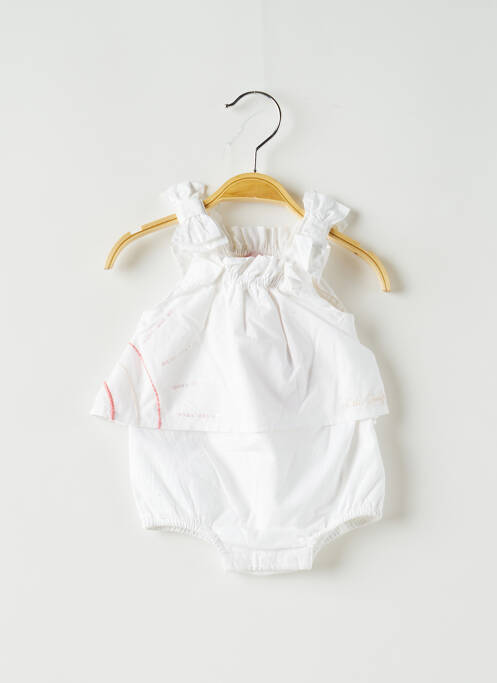 Salopetă pentru bebeluși alb LILI GAUFRETTE fată