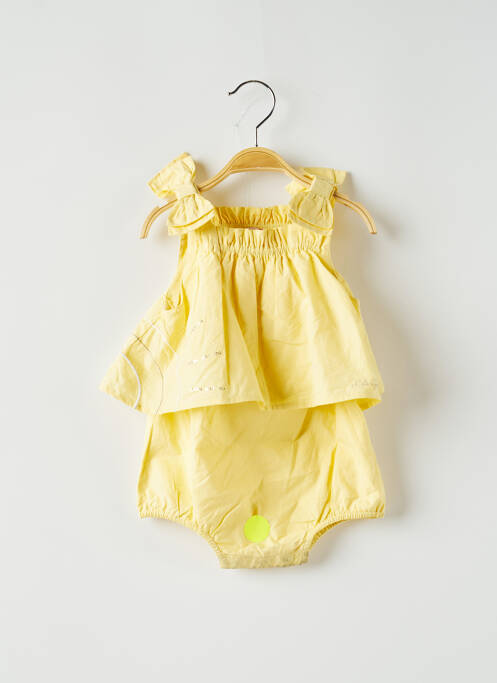 Salopetă pentru bebeluși galben LILI GAUFRETTE fată