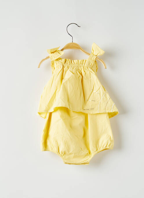 Salopetă pentru bebeluși galben LILI GAUFRETTE fată