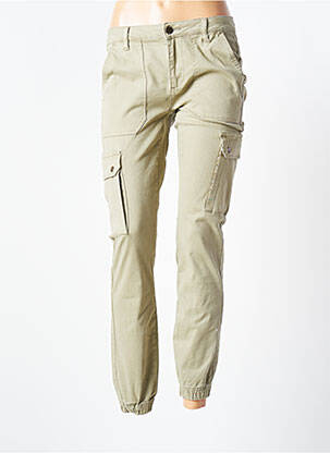 Pantalon slim elasticitate mărime normală verde GEISHA femeie