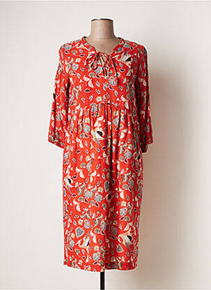 Rochie midi imprimeu floral mâneci 3/4 roșu ACOTÉ femeie