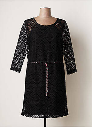 Rochie scurtă mâneci 3/4 mâneci 3/4 negru LA PETITE FRANCAISE femeie