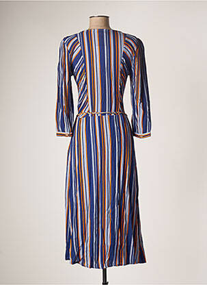 Rochie midi croială fluidă mâneci 3/4 albastru VILA femeie