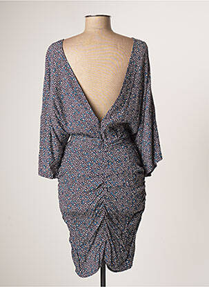 Rochie midi imprimeu floral mâneci 3/4 violet SEE U SOON femeie
