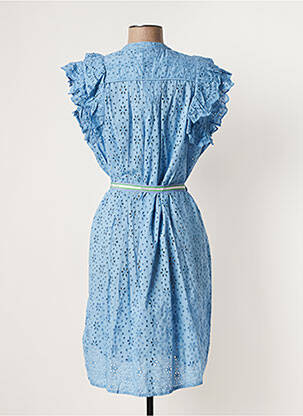 Rochie midi mâneci scurte mâneci scurte albastru BECK SONDERGAARD femeie