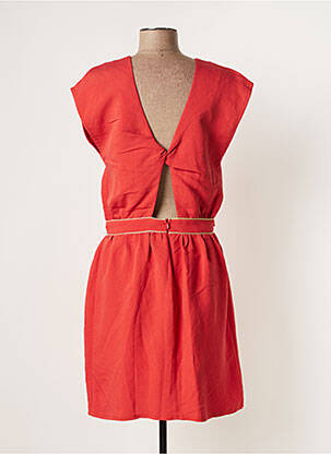 Rochie midi mâneci scurte mâneci scurte portocaliu OPULLENCE femeie