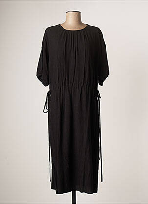 Rochie midi mâneci scurte mâneci scurte negru THE KORNER femeie