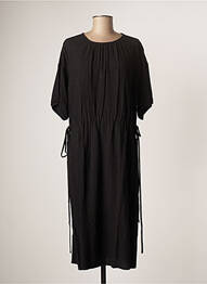 Rochie midi mâneci scurte mâneci scurte negru THE KORNER femeie