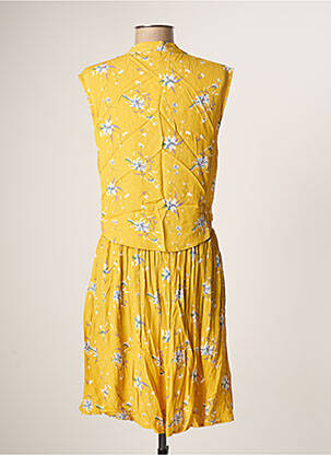 Rochie midi imprimeu floral fără mâneci galben SEE U SOON femeie