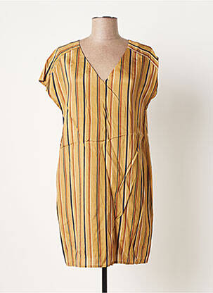 Rochie scurtă mâneci scurte mâneci scurte maro THE KORNER femeie