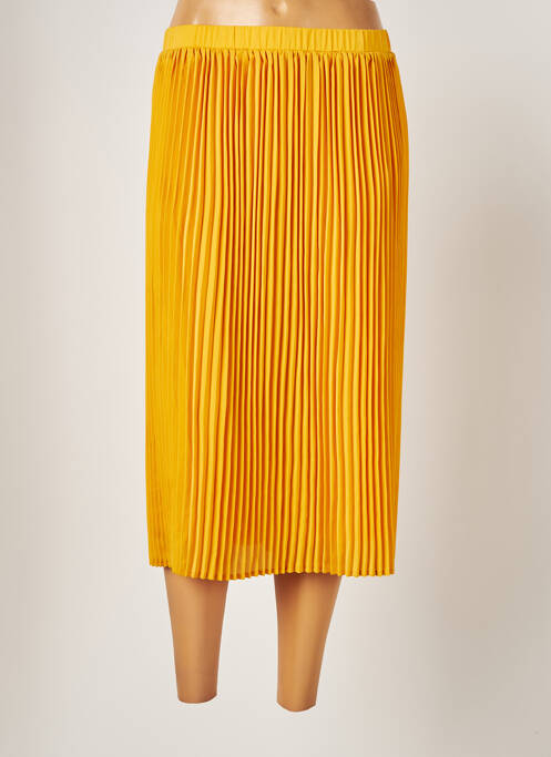 Fustă midi galben ICHI femeie