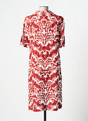 Rochie midi imprimeu fantezie mâneci scurte maro LIN'N LAUNDRY femeie