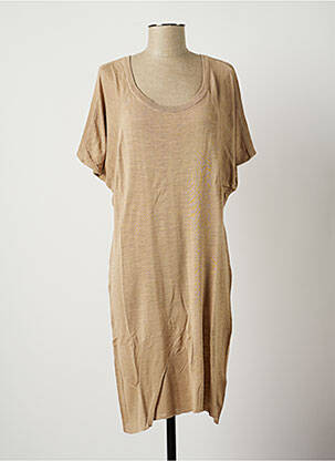 Rochie midi bej STEFAN GREEN femeie