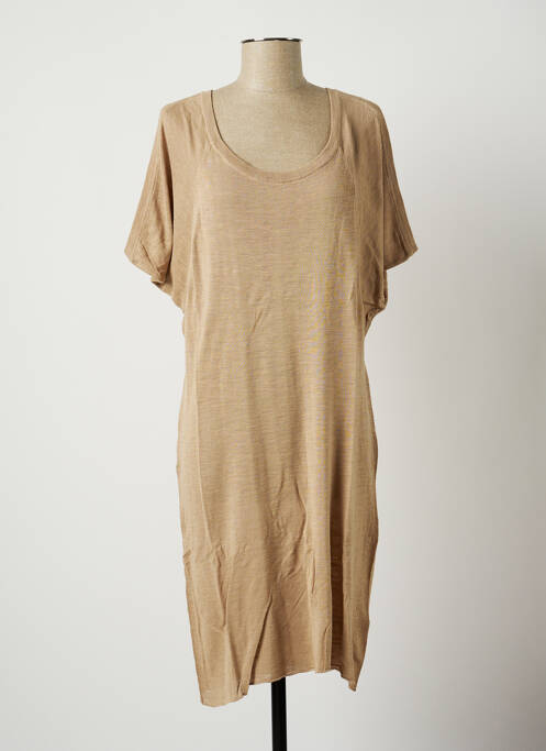 Rochie midi bej STEFAN GREEN femeie