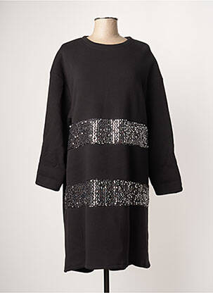 Rochie midi mâneci lungi mâneci lungi negru MY PEPPER femeie