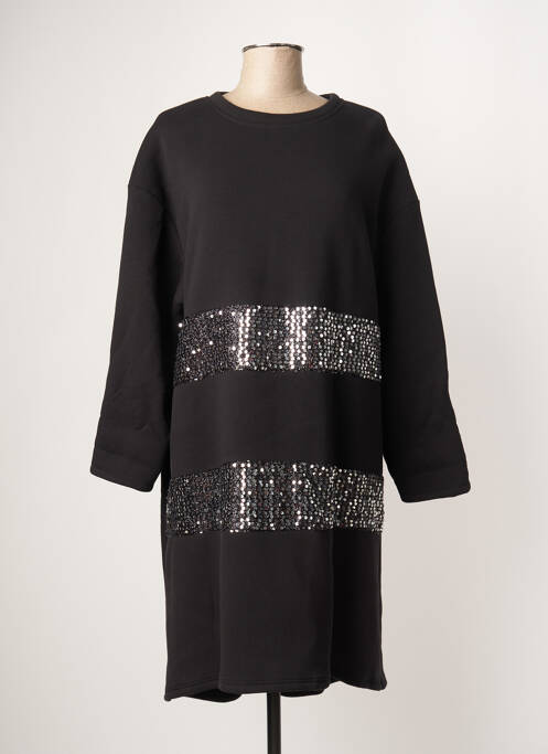 Rochie midi mâneci lungi mâneci lungi negru MY PEPPER femme