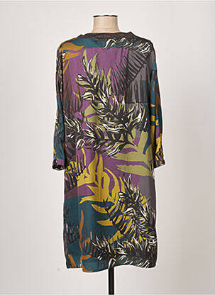 Rochie midi mâneci 3/4 mâneci 3/4 verde JULIE GUERLANDE femeie