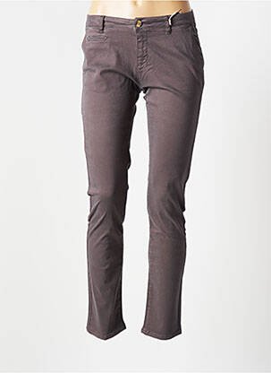 Pantalon chino talie joasă talie joasă gri LAB DIP PARIS femeie