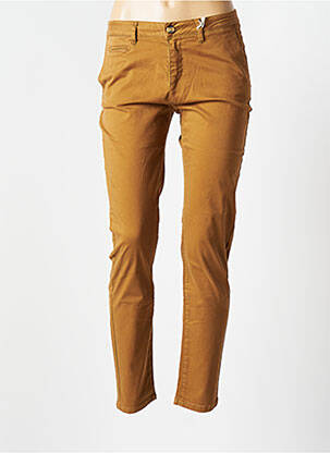 Pantalon chino talie joasă talie joasă maro LAB DIP PARIS femeie