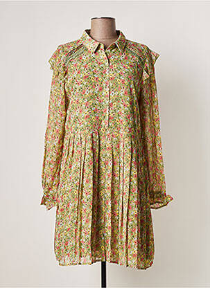 Rochie scurtă mâneci lungi mâneci lungi verde CHERRY PARIS femeie