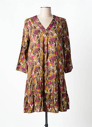 Rochie scurtă maro LOLA ESPELETA femeie