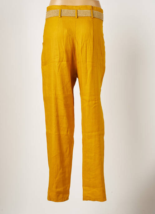 Pantalon drept galben LA PETITE FRANCAISE femeie